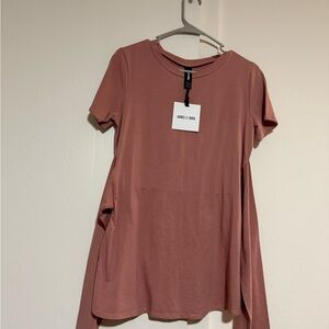 Agnes & Dora Mauve Short Sleeve Top